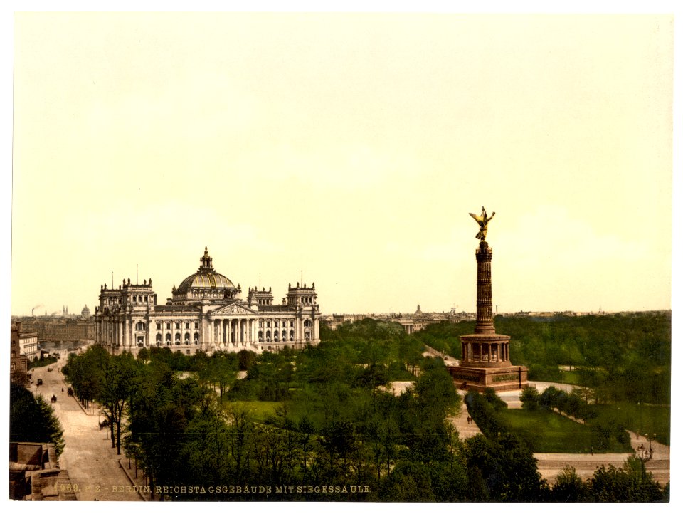 Reichstag House, with Triumphal Column, Berlin, Germany-LCCN2002713643