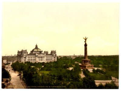 Reichstag House, with Triumphal Column, Berlin, Germany-LCCN2002713643