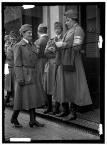 RED CROSS. FRONT- MRS. E.B. MILLER; MRS. WILLIAM F. PATTEN; MRS. J.B. HARRIMAN LCCN2016867816