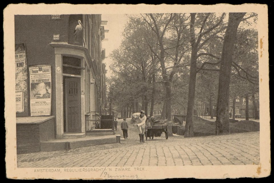 Reguliersgracht hoek Prinsengracht. Uitgave J. Sleding, Amsterdam, Afb PBKD00260000004