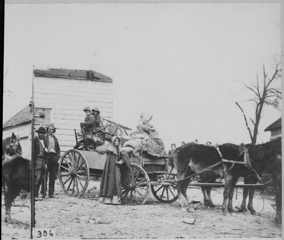 Refugees Leaving the Old Homestead