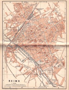 Reims — Plan du guide Baedeker de 1908 (02)