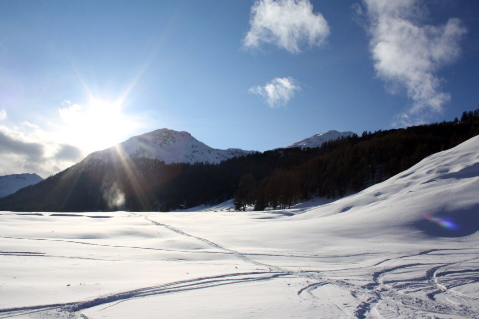 Landscape panorama snowy