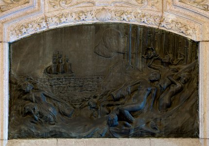 Reliefplatta i valvet. Timmerutskeppningen - Hallwylska museet - 107100