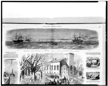 Relief of Fort Pickens, by the United States fleet, March 23, 1861 - sketched from the wheel-house of the Atlantic by an officer of the expedition. LCCN90711028