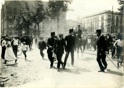 Rellen tramstaking 1914 in Den Haag