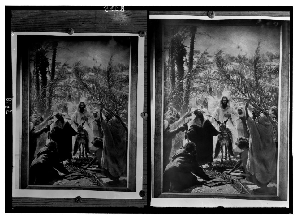Religious paintings in Palestine. Christ's triumphal entry; (Another view of 'Christ's triumphal entry'). LOC matpc.05775