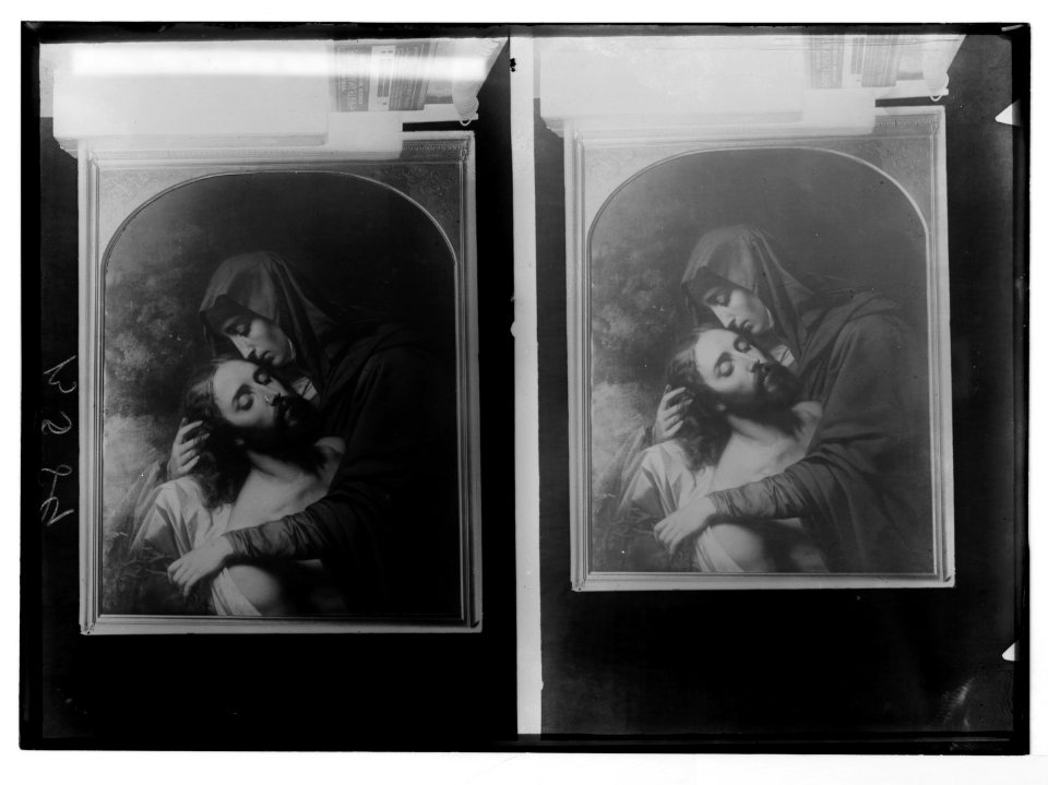 Religious paintings in Palestine. The sorrowful mother, from Coreggio. LOC matpc.05777