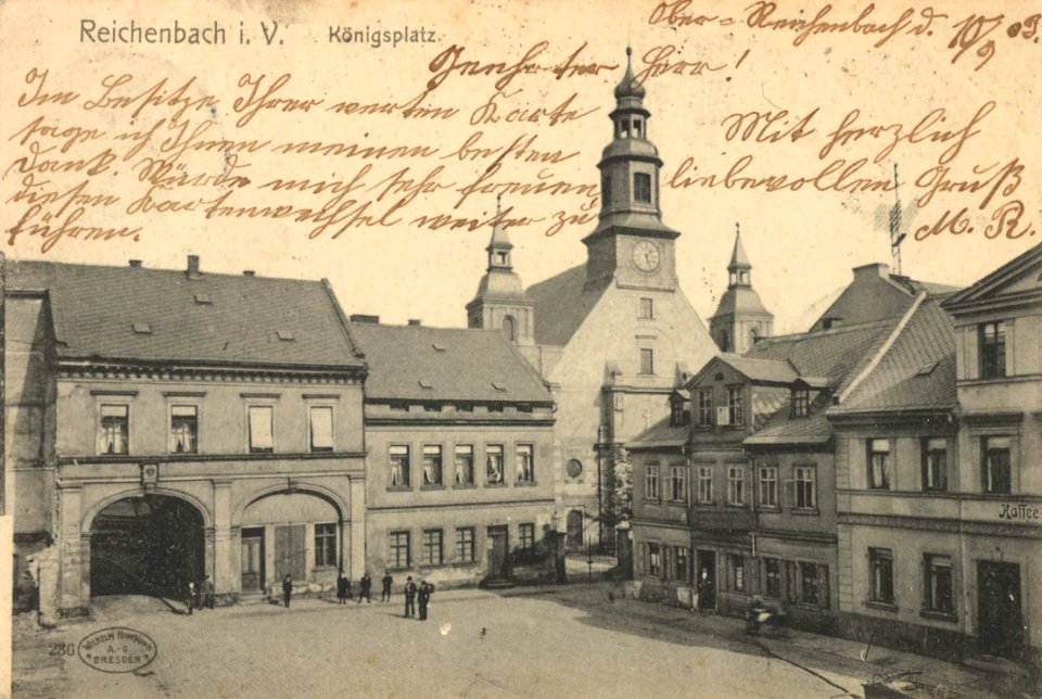 Reichenbach (Vgtl.), Sachsen - Königsplatz (Zeno Ansichtskarten)