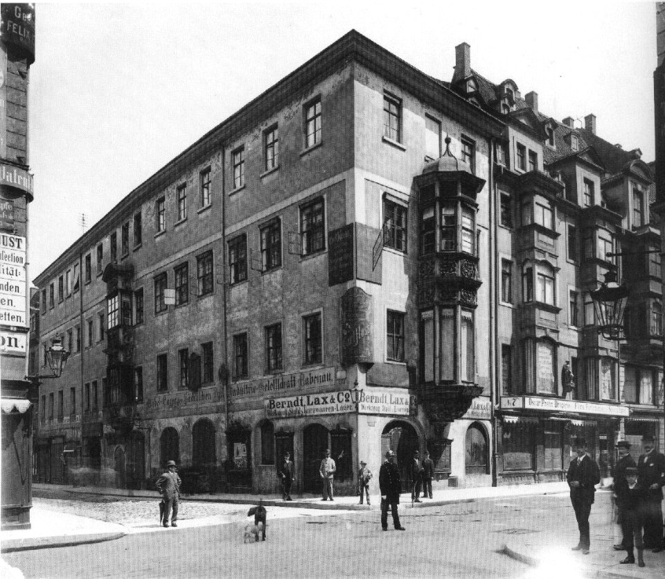 Reichsstrasse Grimmaische Strasse Leipzig um 1895