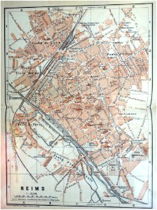 Reims — Plan du guide Baedeker de 1908 (01)