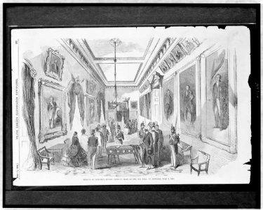 Remains of President Monroe lying in state at the City Hall on Saturday, July 3, 1858 LCCN97507904