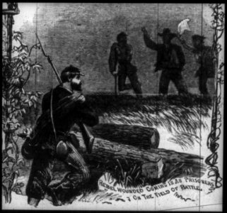 Reminiscences of the Maryland campaign - Rebel wounded coming in as prisoners on the field of battle LCCN2002705619