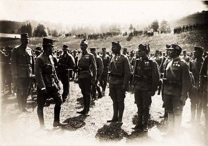 Reise Kaiser Karls I. an die Isonzofront, Istrien, Kärnten und Vorarlberg. in der Zeit vom 1-6.VI.1917. 4.6.1917 - Ankunft in Tarvis (BildID 15565184)