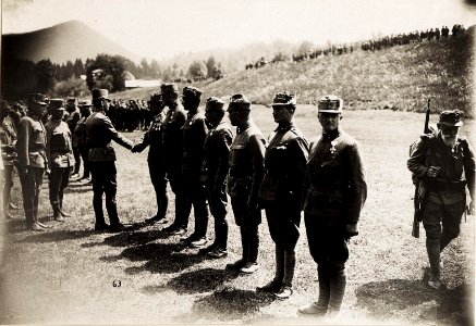 Reise Kaiser Karls I. an die Isonzofront, Istrien, Kärnten und Vorarlberg. in der Zeit vom 1-6.VI.1917. 4.6.1917 - Ankunft in Tarvis (BildID 15565212)