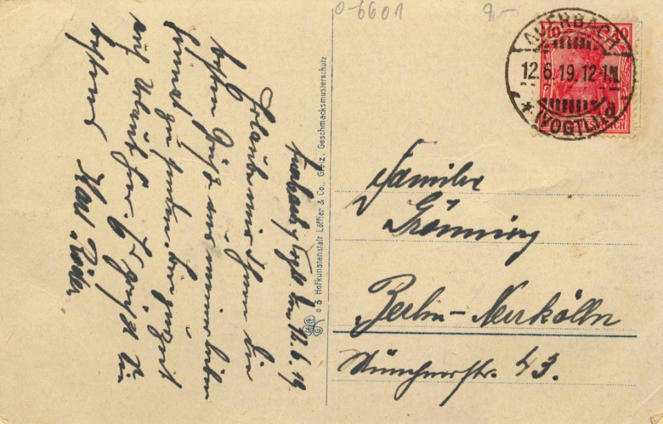 Rentzschmühle, Sachsen - Stadtansicht (back) (Zeno Ansichtskarten)