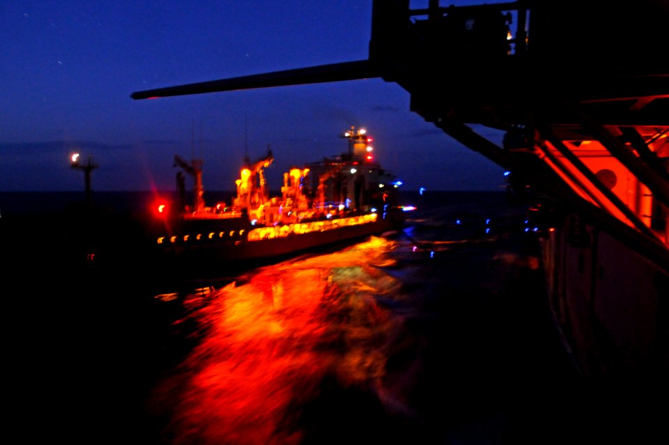 Replenishment at sea 130109-N-AQ172-244