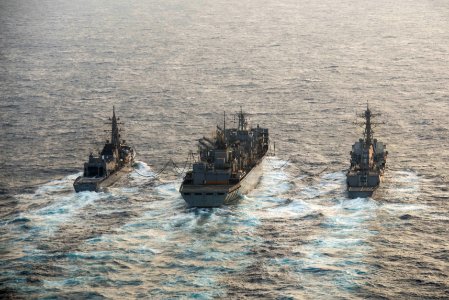 Replenishment at sea 160222-N-BR087-459