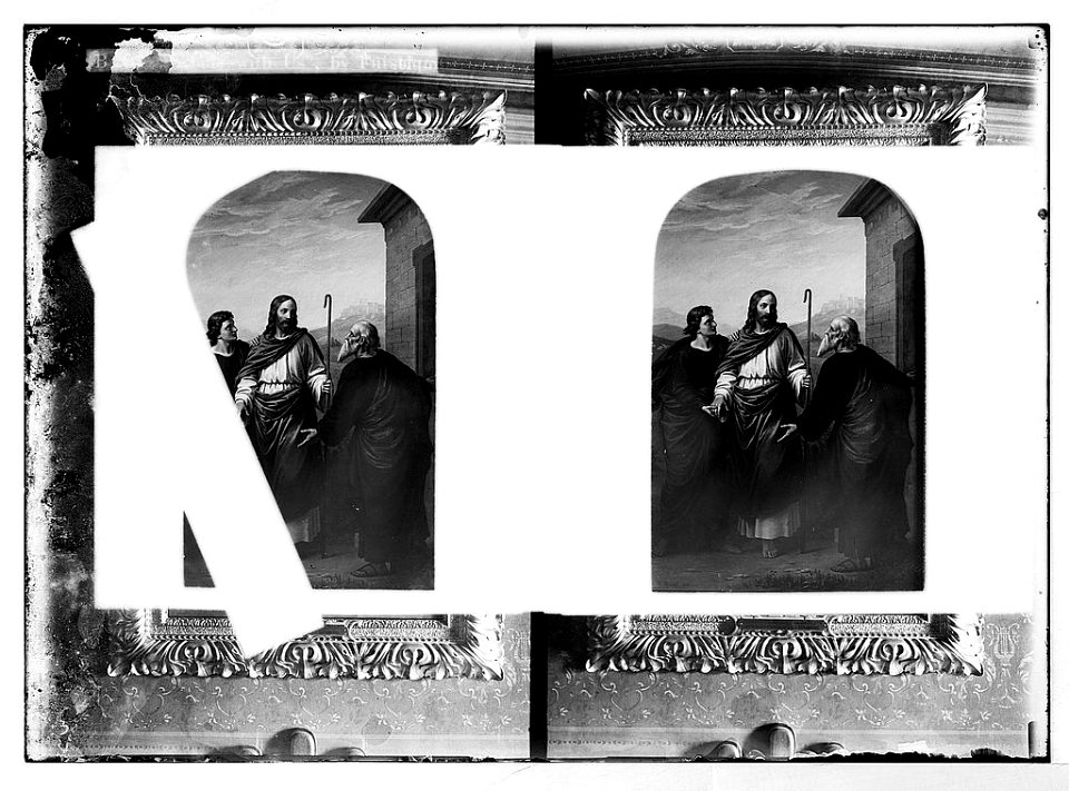 Religious paintings in Palestine. 'Abide with us,' by Fürst. LOC matpc.07613