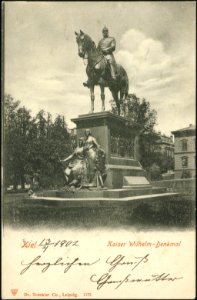 Reiterstandbild Kaiser Wilhelm I. im Schlossgarten (Kiel 26.719)