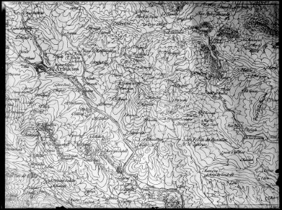 Reproducció d'un fragment d'un mapa d'Arbúcies (AFCEC VINTRO 18X24 419)