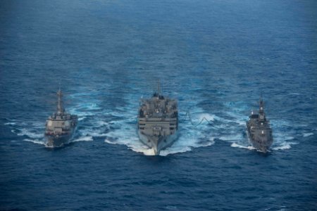Replenishment at sea 160222-N-BR087-358
