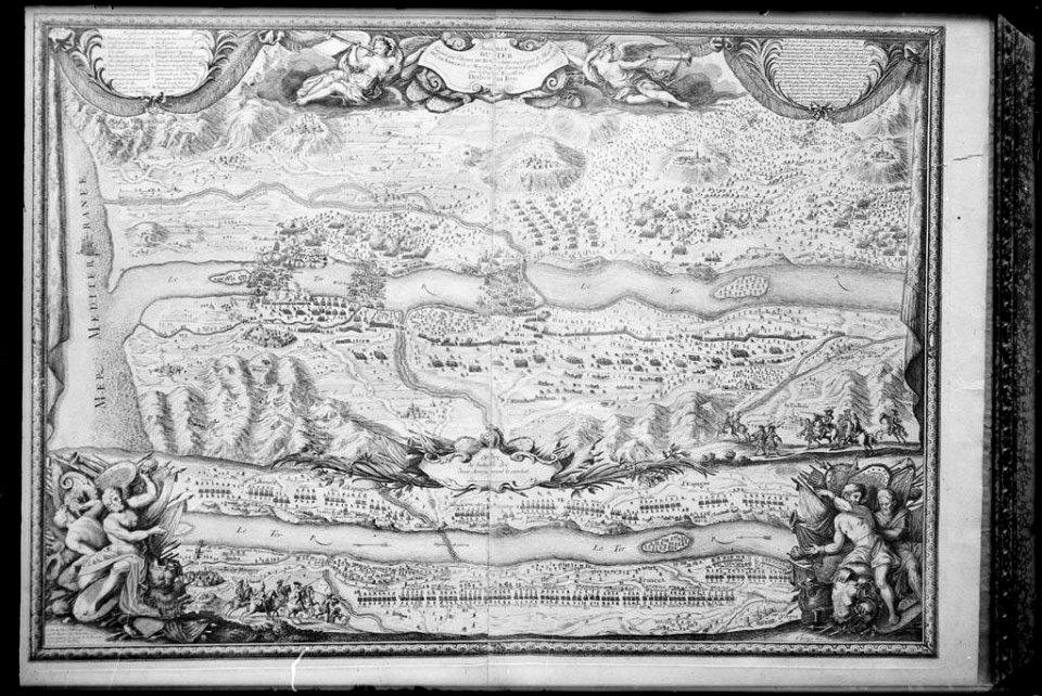 Reproducció d'un mapa de la Batalla del Ter de 1694 (AFCEC VINTRO D 4099)