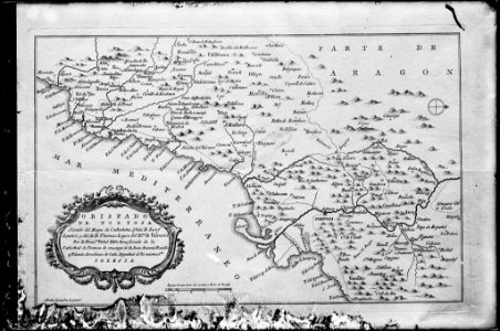 Reproducció d'un mapa del bisbat de Tortosa (AFCEC VINTRO D 4125)