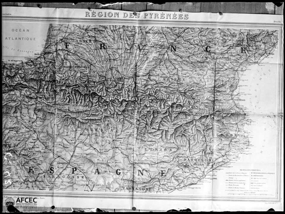 Reproducció d'un mapa dels Pirineus