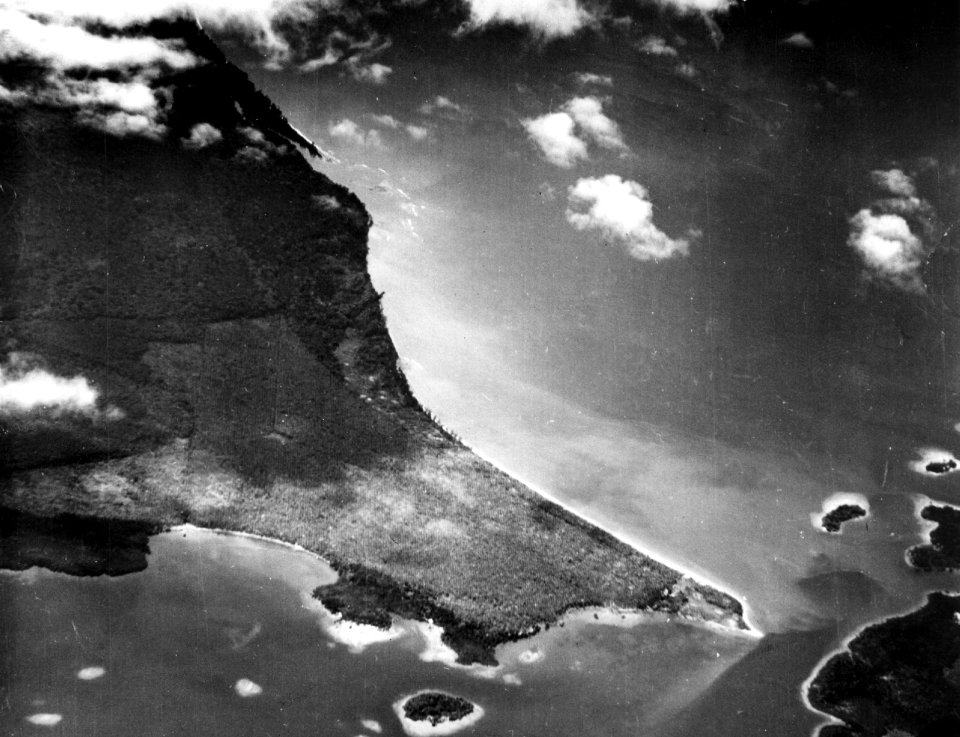 Rekata Bay aerial reconnaissance photo July 1943