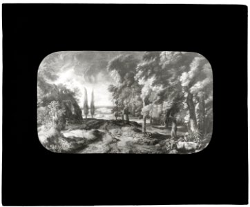 Reproduction of a landscape painting LCCN2008675558