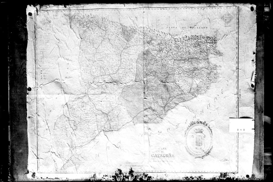 Reproducció d'un mapa de Catalunya (AFCEC VINTRO D 4129)