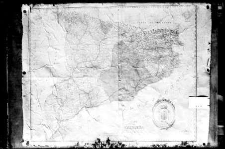 Reproducció d'un mapa de Catalunya (AFCEC VINTRO D 4129)