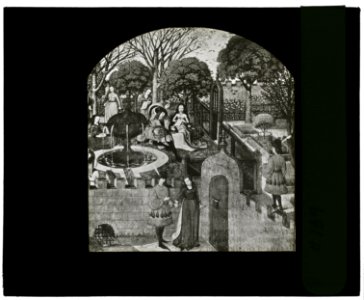 Reproduction of illustration showing an enclosed garden LCCN2007686390