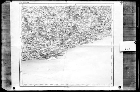 Reproducció d'un mapa de la província de Barcelona (AFCEC VINTRO D 4141)
