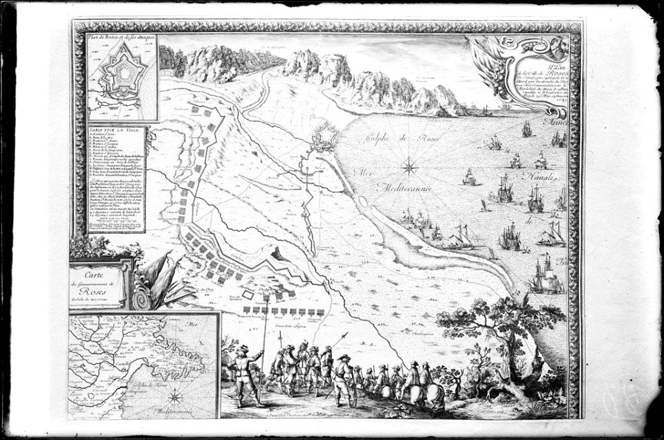 Reproducció d'un mapa de Roses (AFCEC VINTRO D 4146)
