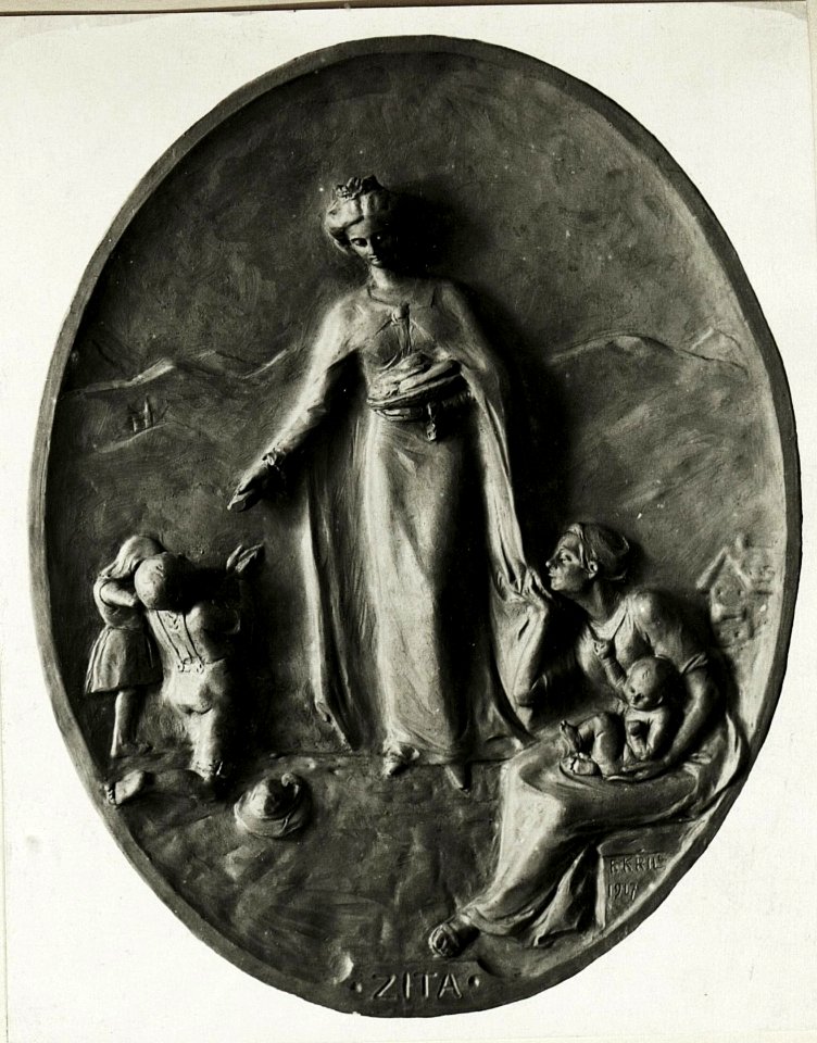 Relief Kaiserin Zita im Tiroler Adler. (BildID 15422716)