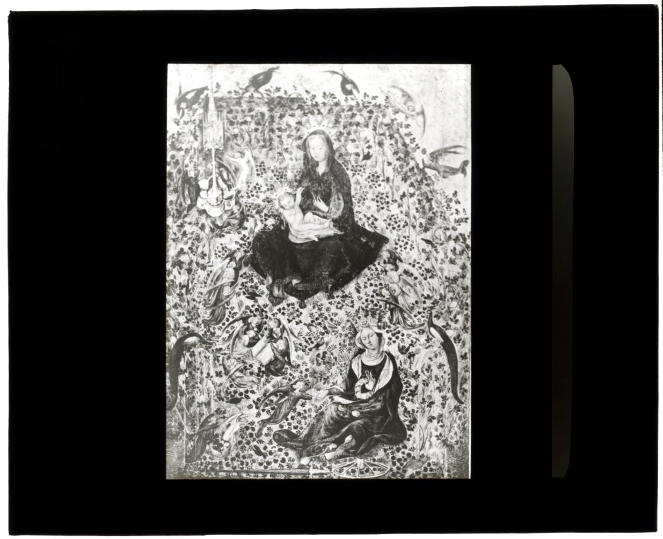 Reproduction of painting showing Madonna and Saint Catherine LCCN2007686379