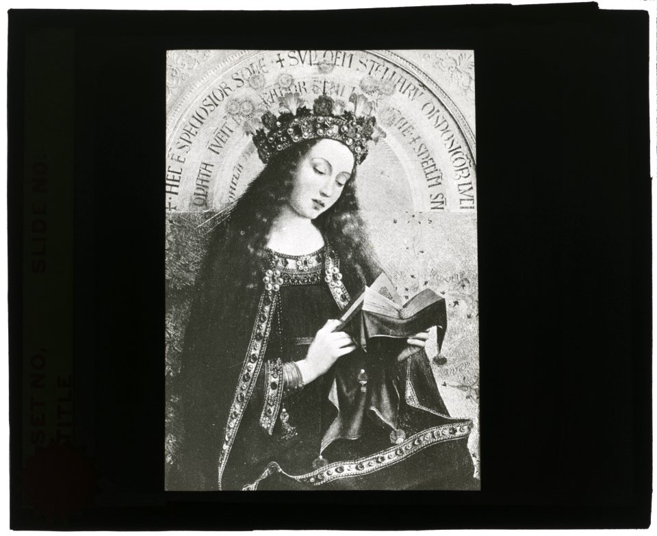 Reproduction of painting showing Virgin Mary LCCN2007686364