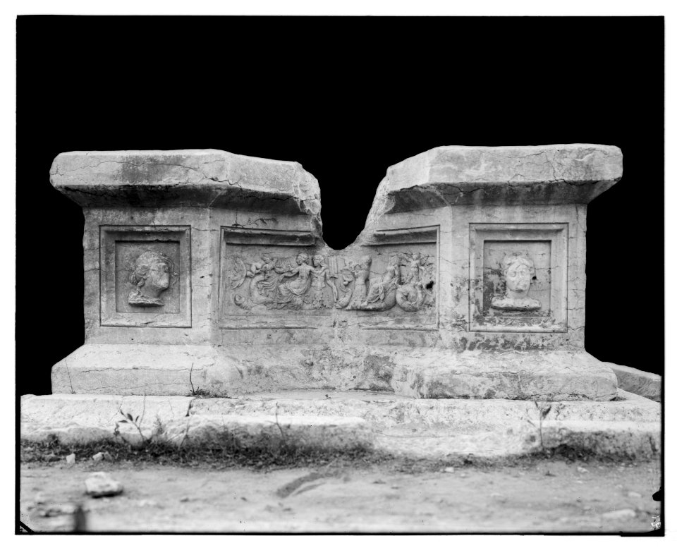 Relief sculpture on basin of lustration, Baalbek LOC matpc.07071