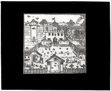 Reproduction of print showing Castle garden LCCN2007687401