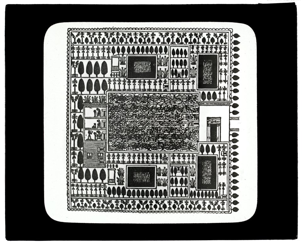 Reproduction of print showing Egyptian garden plan LCCN2007686386