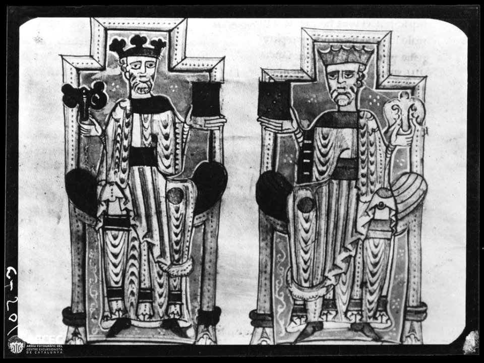 Reproducció d'una miniatura del Llibre Major dels Feus de l'Arxiu de la Corona d'Aragó (AFCEC MAS C 0501)