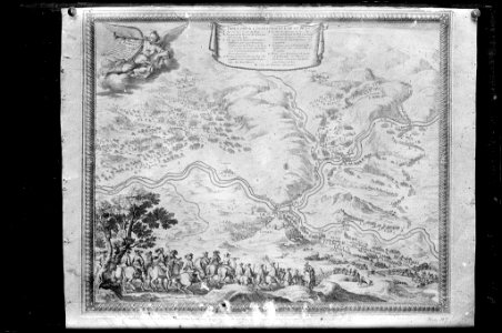 Reproducció del mapa de la batalla de Liorens de 1645 (AFCEC VINTRO D 4108)
