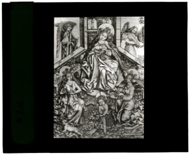 Reproduction of print showing Virgin in enclosed garden LCCN2007686398
