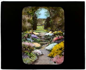 Reproduction of illustration- Baberton, Midlothian, Scotland, showing the hollow with more formal garden beyond LCCN2007685110