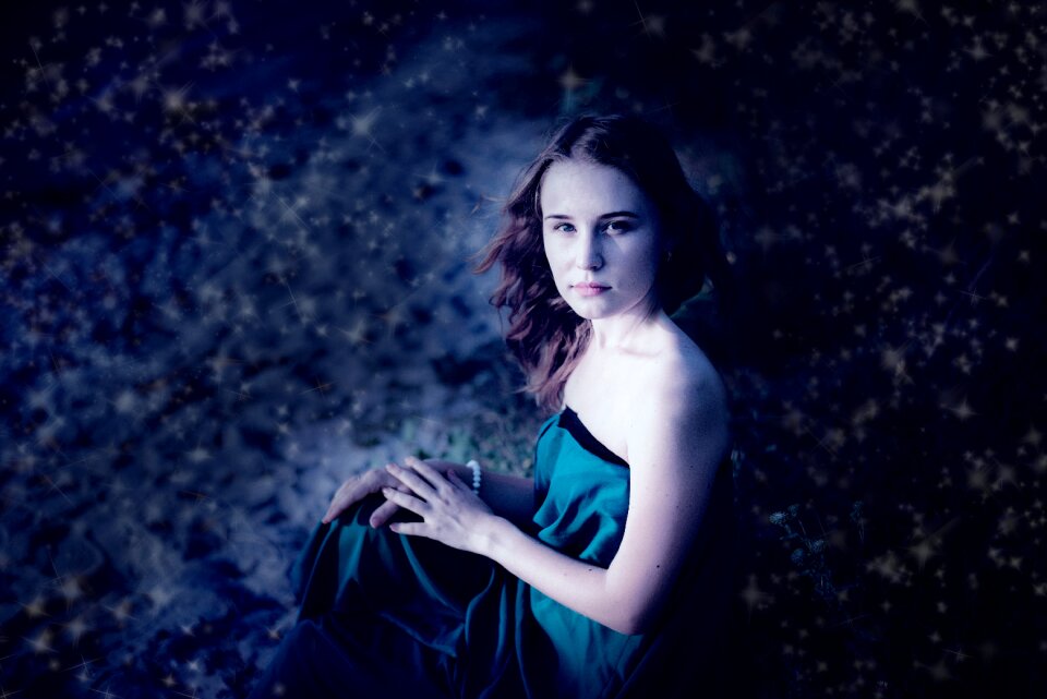Sadness photo retouching