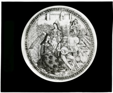 Reproduction of print showing Garden courtship LCCN2007686393