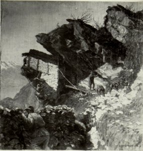 Reproduktion, Gemälde einer Gebirgsstellung in Judikarien (BildID 15519750)