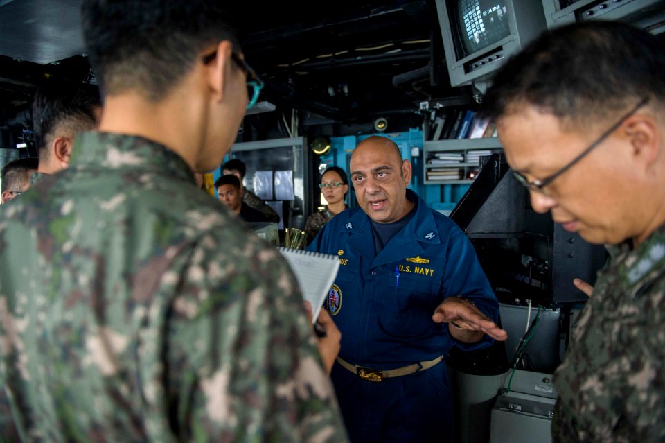Republic of Korea navy members visit USS Shiloh 140717-N-TU910-659